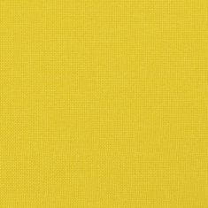 Petromila 2místná pohovka s polštáři světle žlutá 140 cm textil