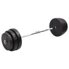 Greatstore Zakřivená tyč se závažím 90 kg