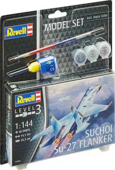 Revell  ModelSet letadlo 63948 - Suchoi Su-27 Flanker (1:144)