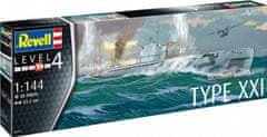 Revell  Plastic ModelKit ponorka 05177 - German Submarine Typ XXI (1:144)