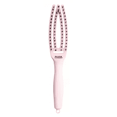 Olivia Garden Antistatický kartáč na vlasy Fingerbrush Combo Pastel Pink - velikost M