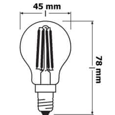 Osram Stmívatelná LED žárovka E14 P45 CL 4,8W = 40W 470lm 2700K Teplá bílá