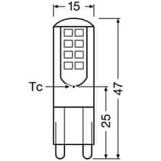 Osram LED žárovka G9 CAPSLE 2,6W = 30W 320lm 2700K Teplá bílá