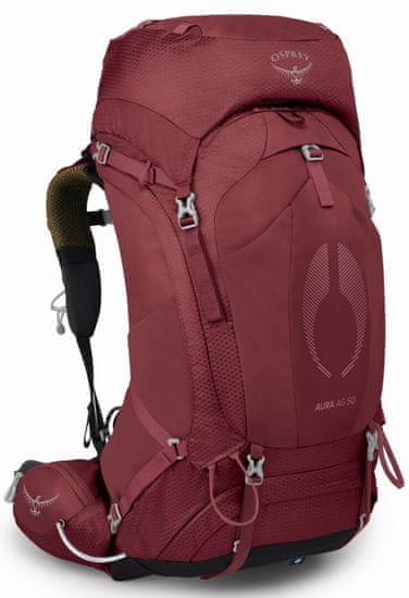 Osprey Dámský turistický batoh Osprey AURA AG 50 W berry sorbet red|M-L