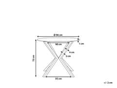 Beliani Prosklený kulatý jídelní stůl 90 cm ALTURA