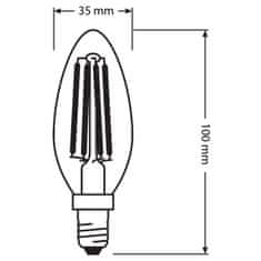 Osram LED žárovka E14 SVÍČKA 5,5W = 60W 806lm 2700K Teplá bílá