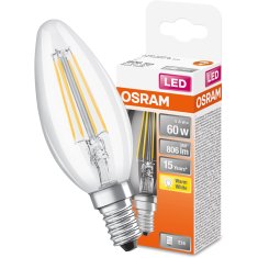 Osram LED žárovka E14 SVÍČKA 5,5W = 60W 806lm 2700K Teplá bílá