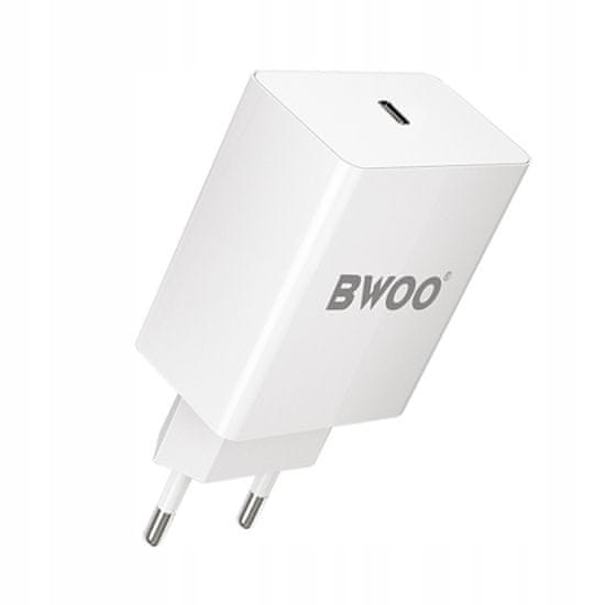 BWOO rychlá usb-c pd qc 20w 3a nástěnná nabíječka