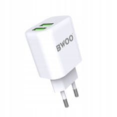 BWOO 2x usb 2,4a nástěnná nabíječka + usb-c kabel