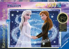 Ravensburger Svítící puzzle Ledové království: Sestry Anna a Elsa 500 dílků