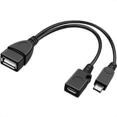 PremiumCord OTG redukční kabel USB A femaleMicro USB female - Micro USB male