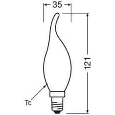 Osram LED žárovka E14 BA35 4W = 40W 470lm 2700K Teplá bílá 