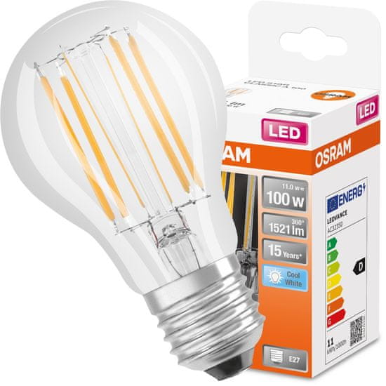 Osram LED žárovka E27 A60 11W = 100W 1521lm 4000K Neutrální bílá