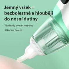 MERICARE  KA1001 dětská elektrická odsávačka hlenů, velmi tichá, silné sání, uklidňující hudba, LCD displej, nabíjení USB