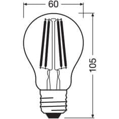 Osram 2x LED žárovka E27 A60 11W = 100W 1521lm 2700K Teplá bílá FILAMENT