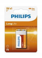 Philips Baterie Long Life 6F22L1B 6F22 1 ks.