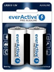 everActive Baterie Pro Alkaline EVLR20-PRO D 17500mAh 2 ks.