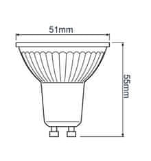 Osram LED žárovka GU10 6,9W = 80W 575lm 6500K Studená bílá 120°