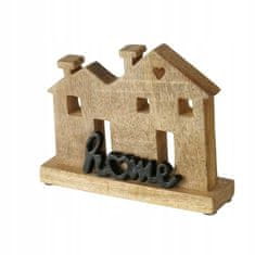 Boltze Dřevěná ozdoba domečku s nápisem home 20 x 16 cm