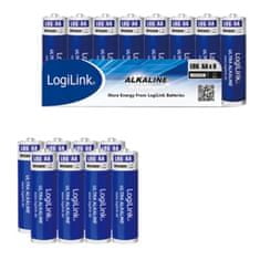 LogiLink Baterie Ultra Alkaline AA LR6 1700mAh 8 ks.