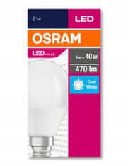 Osram LED žárovka E14 P45 5W = 40W 470lm 4000K Neutrální bílá