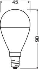 Osram LED žárovka E14 P45 8W = 60W 806lm 6500K Studená bílá