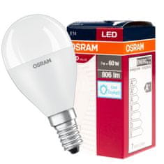 Osram LED žárovka E14 P45 8W = 60W 806lm 6500K Studená bílá