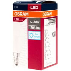 Osram LED žárovka E14 P45 8W = 60W 806lm 6500K Studená bílá