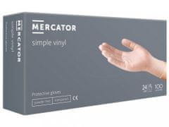 MERCATOR MEDICAL SIMPLE VINYL Vinylové rukavice 100 ks velikost L