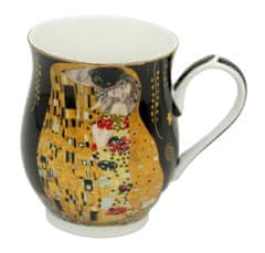 Home Elements  Porcelánový hrnek 350 ml, Klimt Polibek černý