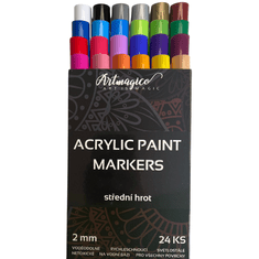 Artmagico  akrylový popisovač se středním hrotem (2 mm) 24 ks