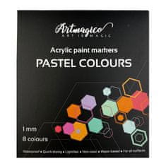 Artmagico  akrylové popisovače s jemným hrotem - pastelové - 8 ks