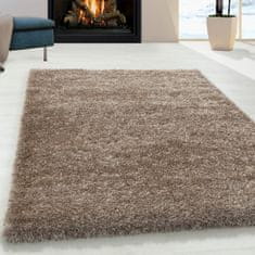 Oaza koberce Brilantní béžový chlupatý polyesterový koberec 160 cm x 230 cm