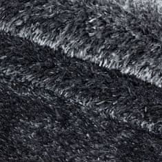 Oaza koberce Brilantní polyesterový koberec shaggy šedý kruh 200 cm x 200 cm