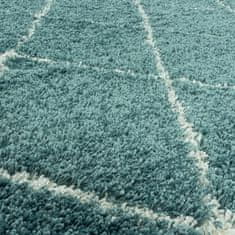 Oaza koberce Alvor modrý kostkovaný koberec 80 cm x 80 cm kruh