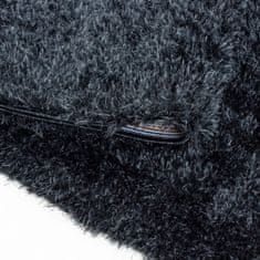 Oaza koberce Brilantní polyesterový koberec shaggy černý 280 cm x 370 cm