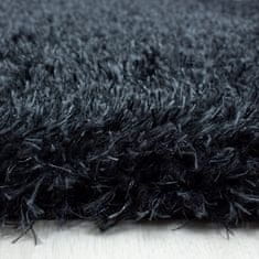 Oaza koberce Brilantní polyesterový koberec shaggy černý 280 cm x 370 cm