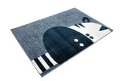 Oaza koberce Dětský 3D koberec Zebra modrý 80 cm x 150 cm