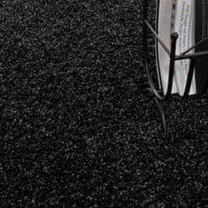Oaza koberce Antracitový huňatý koberec 160 cm x 160 cm kolo