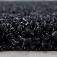 Oaza koberce Antracitový huňatý koberec 160 cm x 160 cm kolo