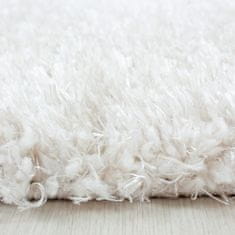 Oaza koberce Brilantní polyesterový koberec shaggy krémový kruh 120 cm x 120 cm