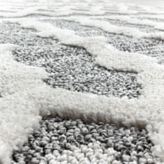 Oaza koberce 3D La Casa moderní šedý krémový koberec 80 cm x 250 cm
