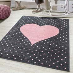 Oaza koberce Dětský koberec Bambi Heart růžový 80 cm x 150