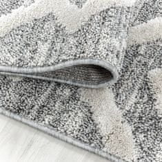 Oaza koberce 3D La Casa ornament šedý moderní koberec 80 cm x 250 cm