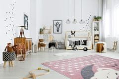 Oaza koberce Dětský 3D koberec Spící medvídek růžový 160 cm x 230 cm