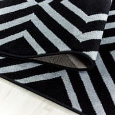 Oaza koberce Costa Romby moderní koberec černý 80 cm x 250 cm