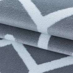 Oaza koberce Costa moderní koberec ve tvaru rybí kosti šedý 80 cm x 150 cm