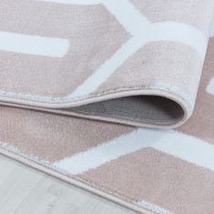 Oaza koberce Costa moderní koberec ve tvaru rybí kosti růžový 200 cm x 290 cm