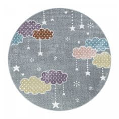 Oaza koberce Dětský koberec Lucky barevné mraky 160 cm x 160 cm kruh