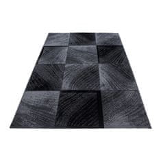 Oaza koberce Koberec Modern Plus Squares šedočerný 120 cm x 170 cm